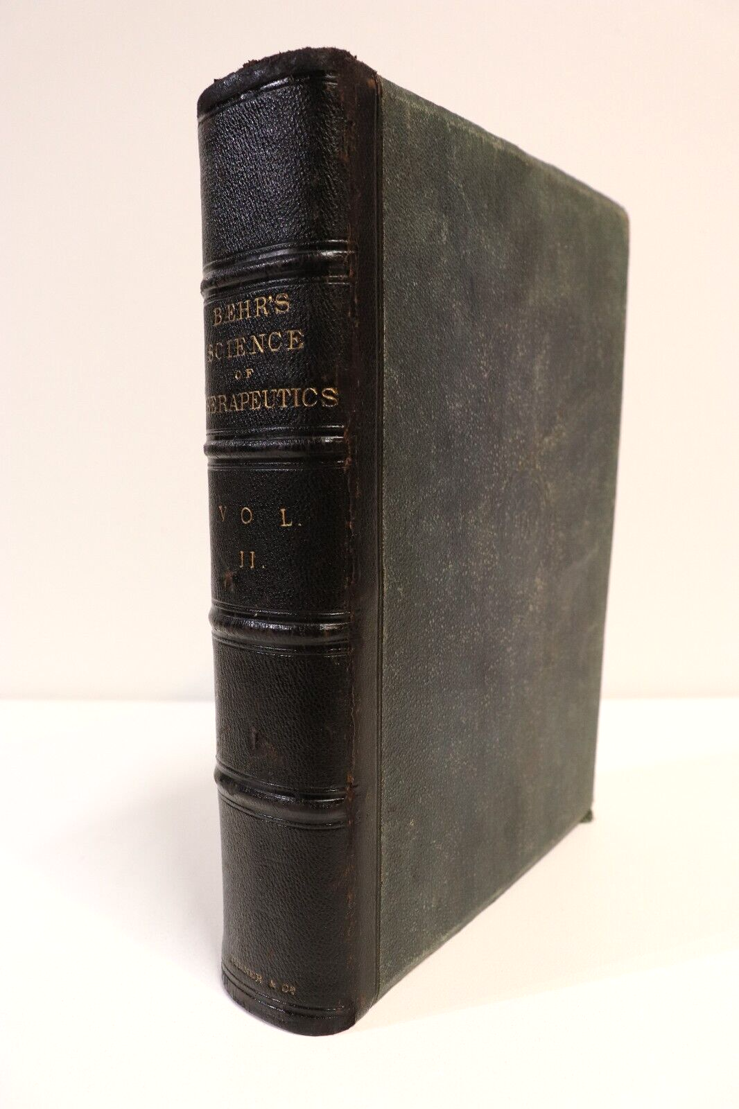 The Science Of Therapeutics by Bernhard Baehr - 1870 - Antique Medical Book
