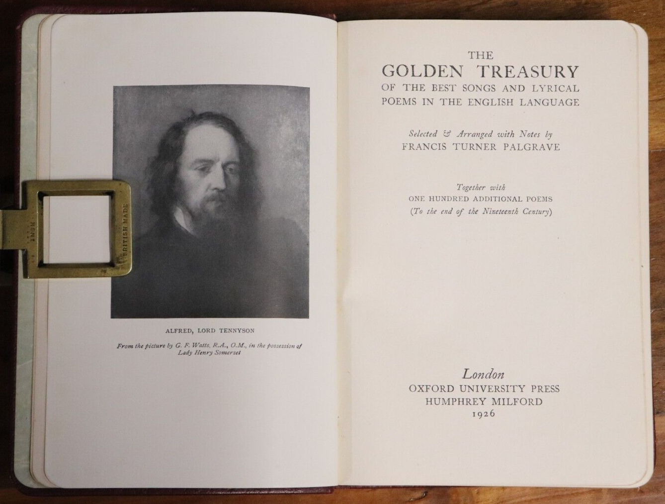 The Golden Treasury Of Songs & Poems: FT Palgrave - 1926 - Antique Literary Book - 0