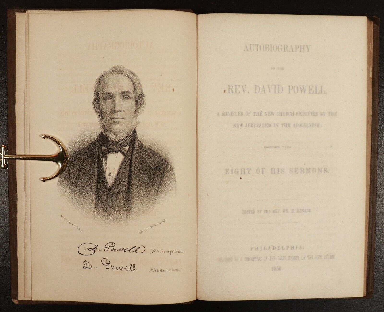 1856 Autobiography Of The Rev. David Powell Antiquarian Religious History Book - 0
