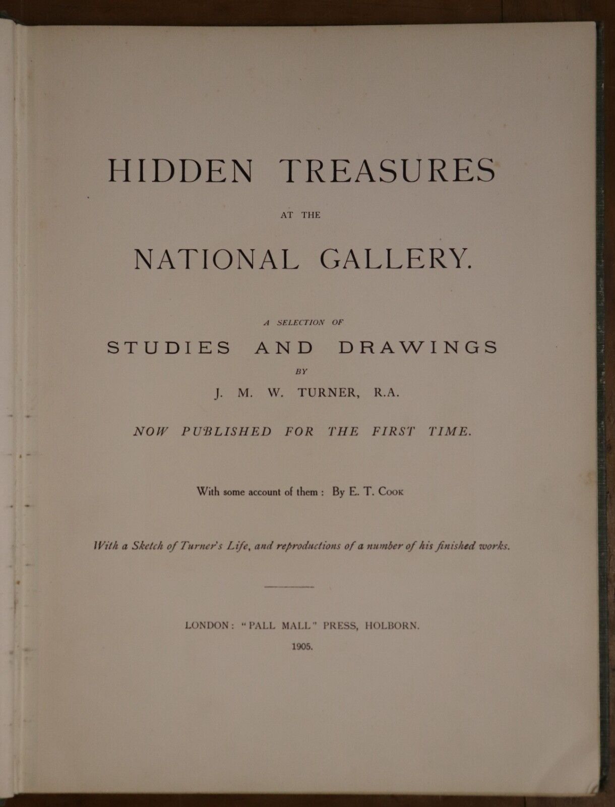 Hidden Treasures At The National Gallery - JMW Turner - 1905 - 1st Ed Art Book - 0