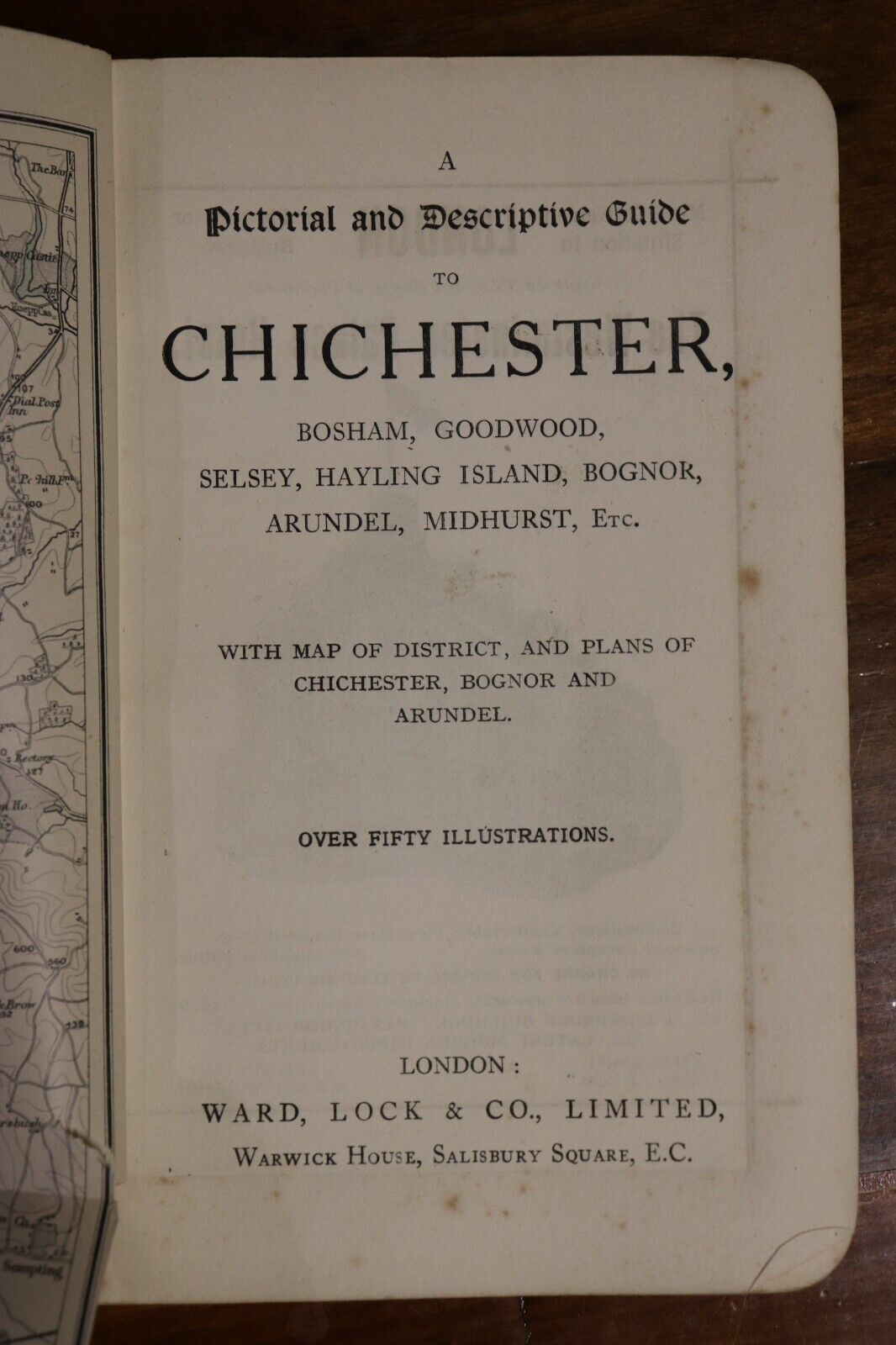 Guide To Chichester: Ward Lock & Co - c1920 - Antique Travel Guide Book w/Maps - 0