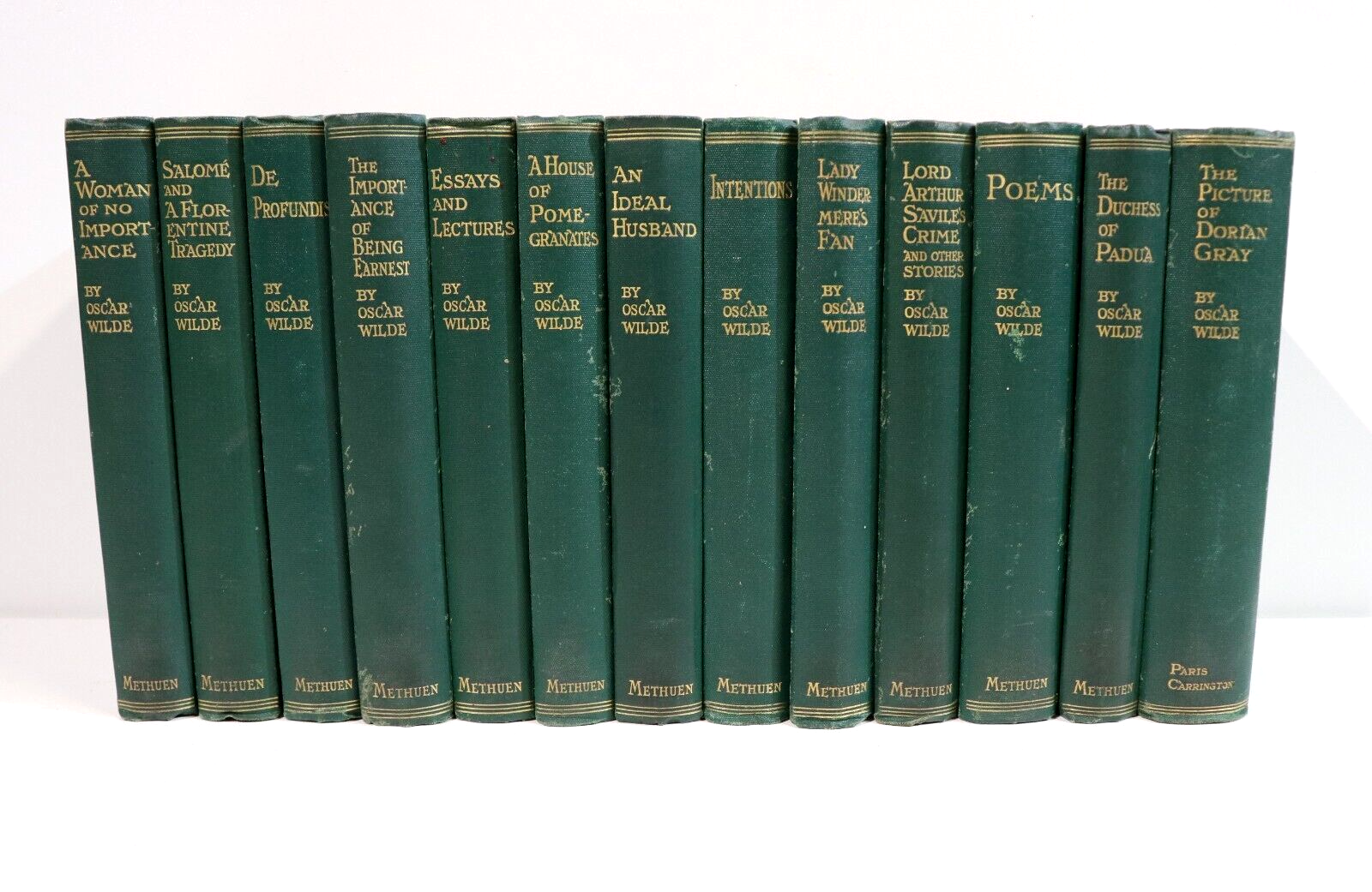 c1909 13vol The Works Of Oscar Wilde Antique Literature Book Collection