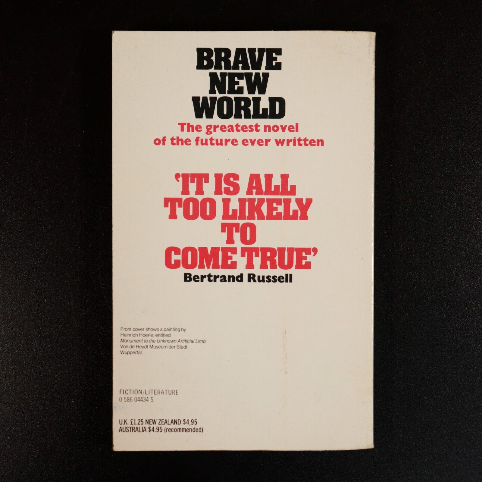 1982 Brave New World by Aldous Huxley Vintage Dystopian Fiction Book - 0