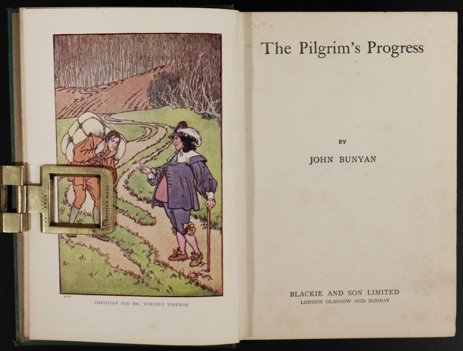 c1909 The Pilgrim's Progress by John Bunyan Illustrated Antique Book - 0
