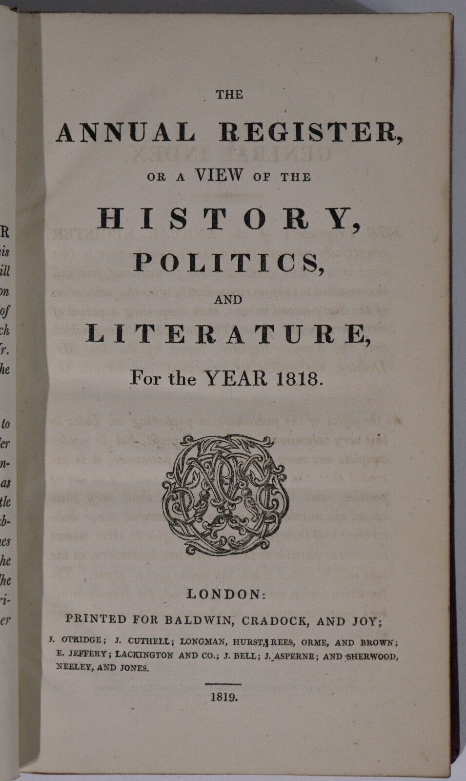 1763-1820 9vol The Annual Register Antiquarian History Politics Books