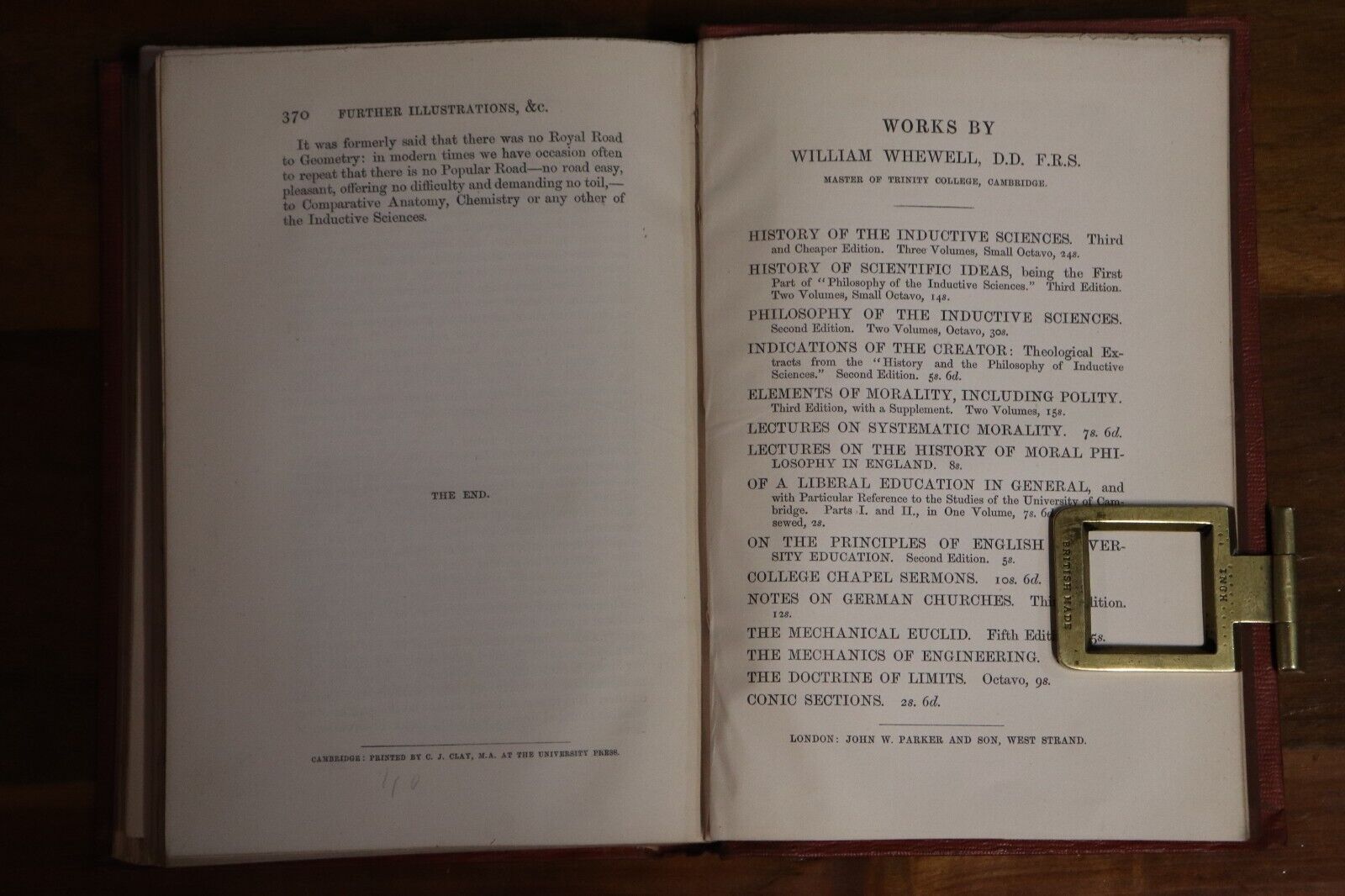 1858 Novum Organon Renovatum by W. Whewell Antiquarian Science Book