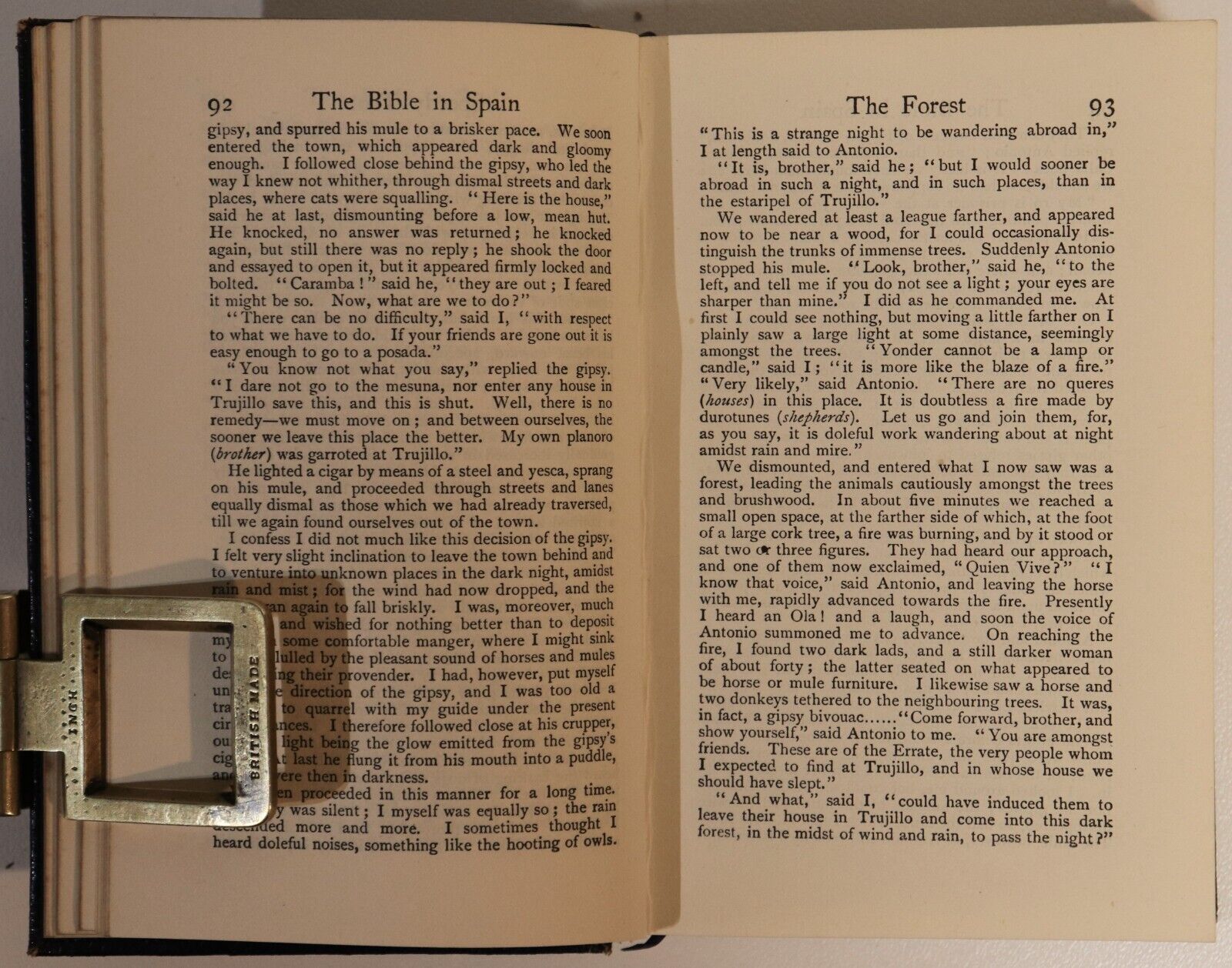 The Bible In Spain by George Borrow - c1920 - Antique Literature Book