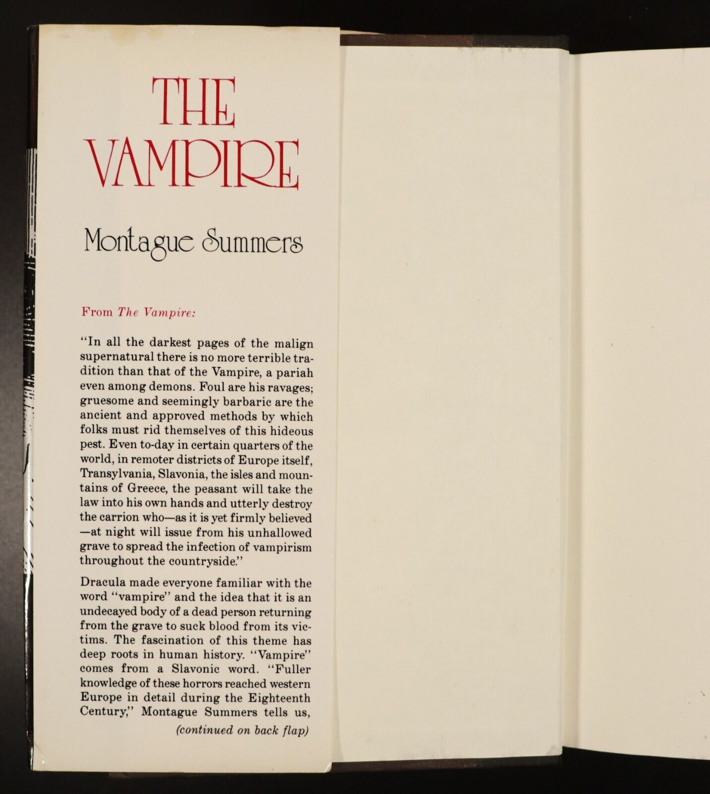 1991 The Vampire by Montague Summers Occult History & Reference Book Vampires - 0