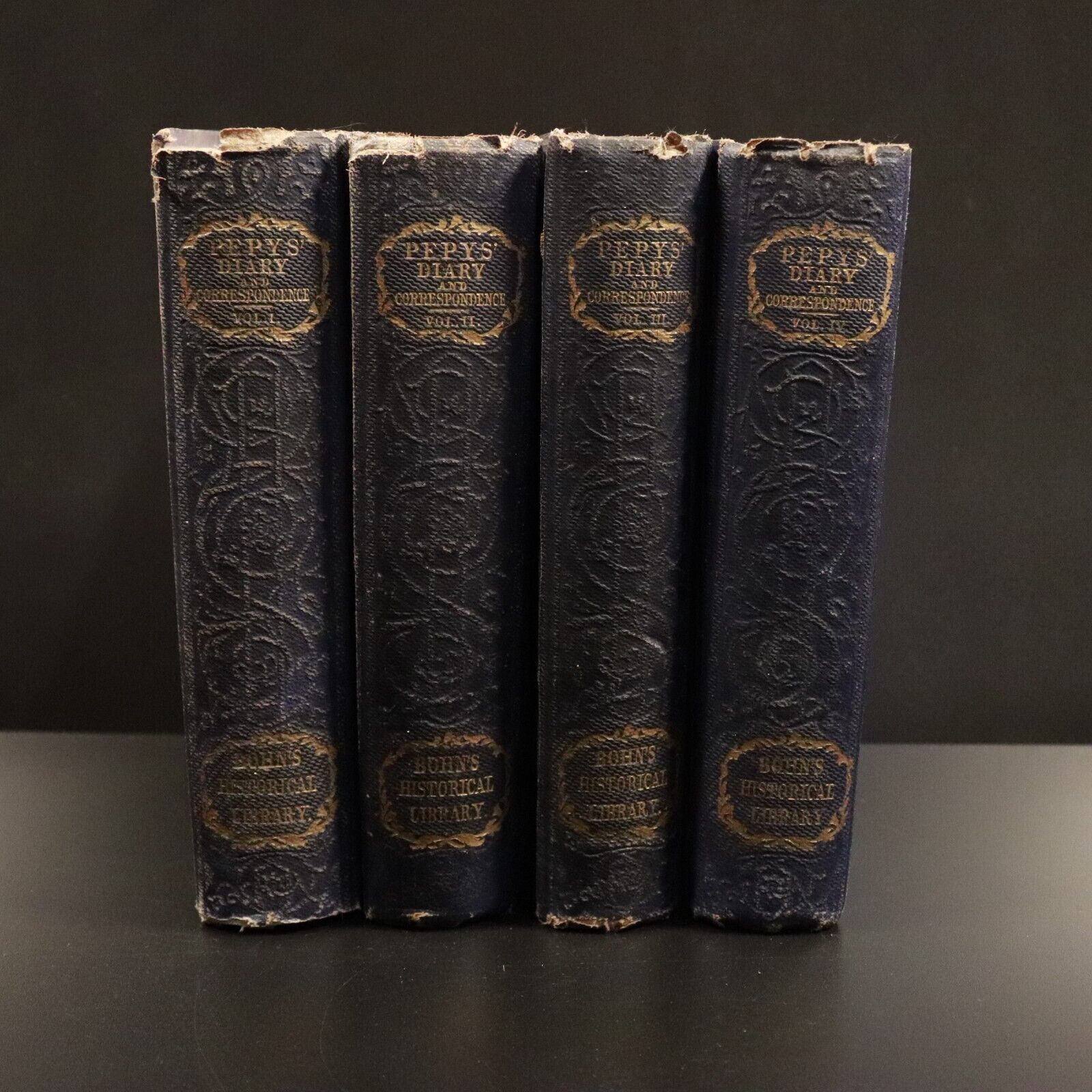 1858 4vol Diary & Correspondence Of Samuel Pepys Antiquarian History Book Set