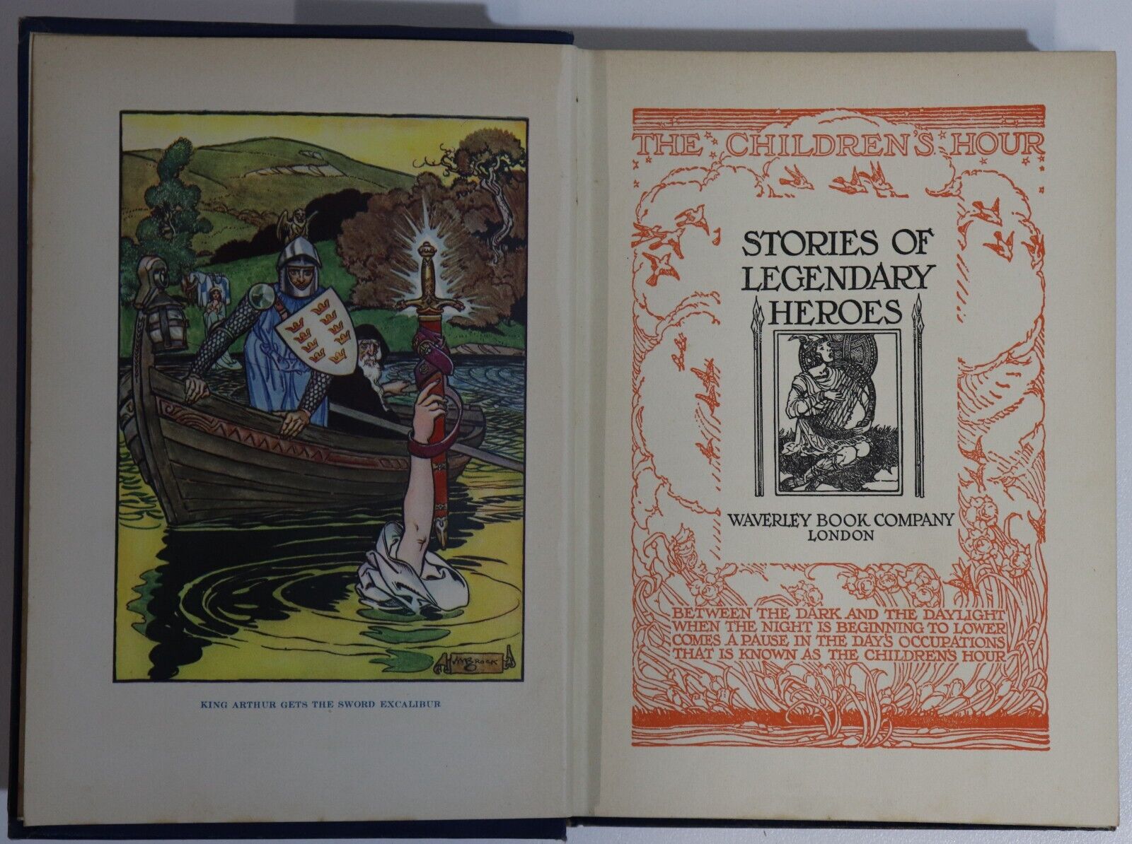 The Children's Hour: Legendary Heroes - c1912 - Antique Children's Book - 0