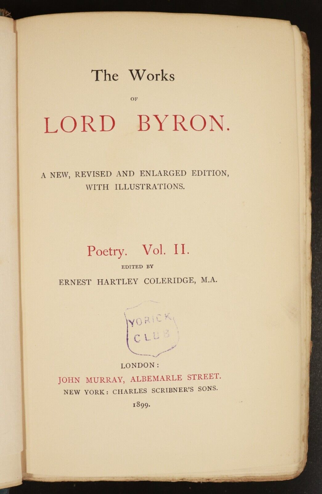 1898 6vol Works Of Lord Byron - Poetry - Edited by E.H. Coleridge Antique Books