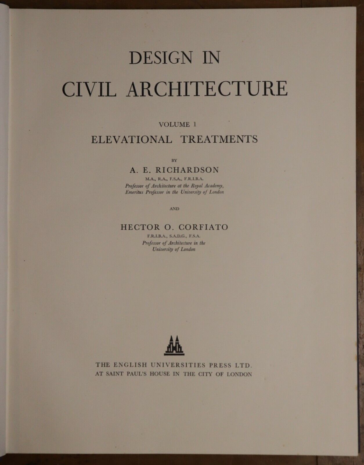 Design In Civil Architecture - 1948 - 1st Edition - Antique Architecture Book - 0