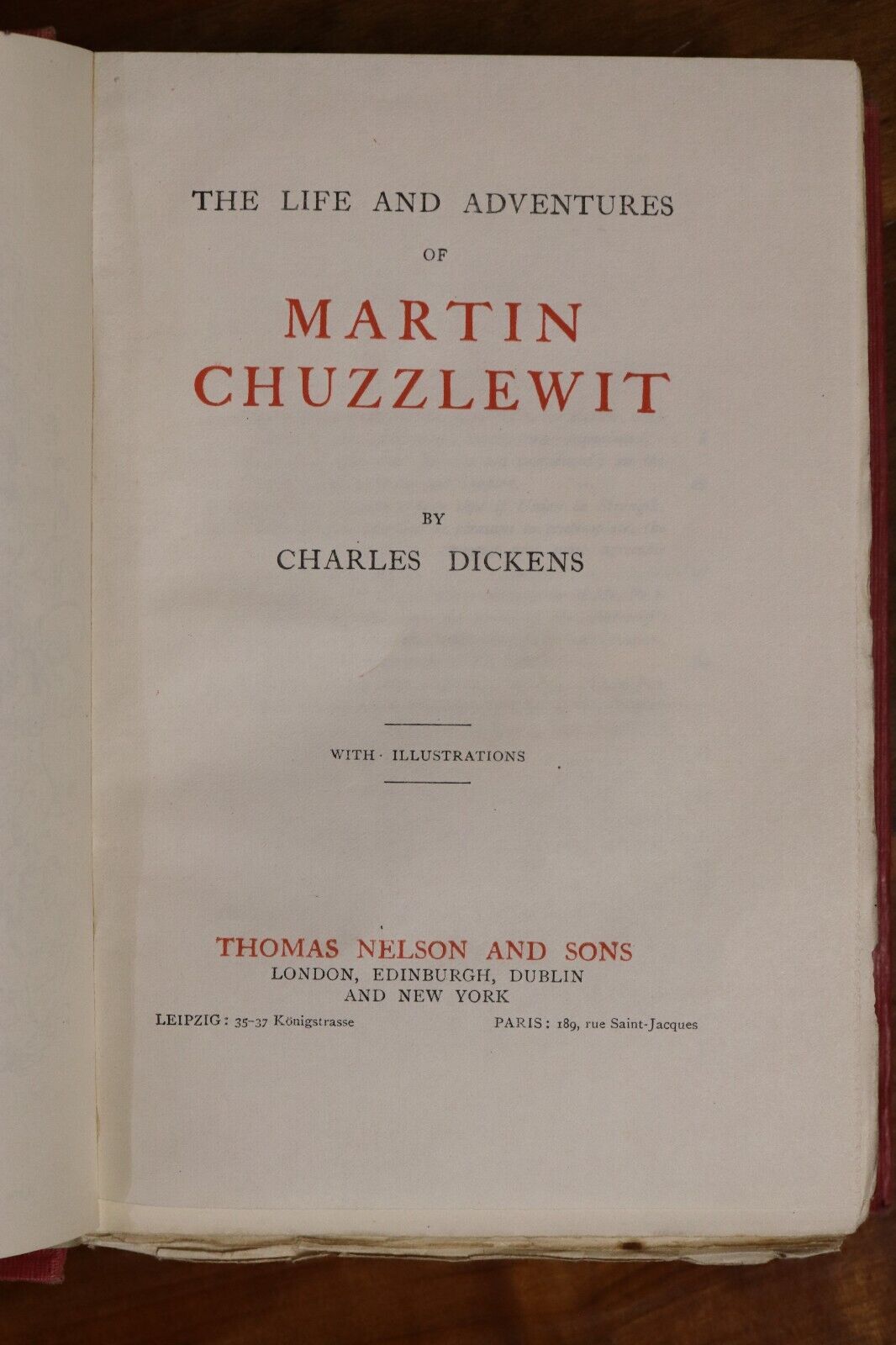 c1910 Martin Chuzzlewit by Charles Dickens Antique Classic Literature Book