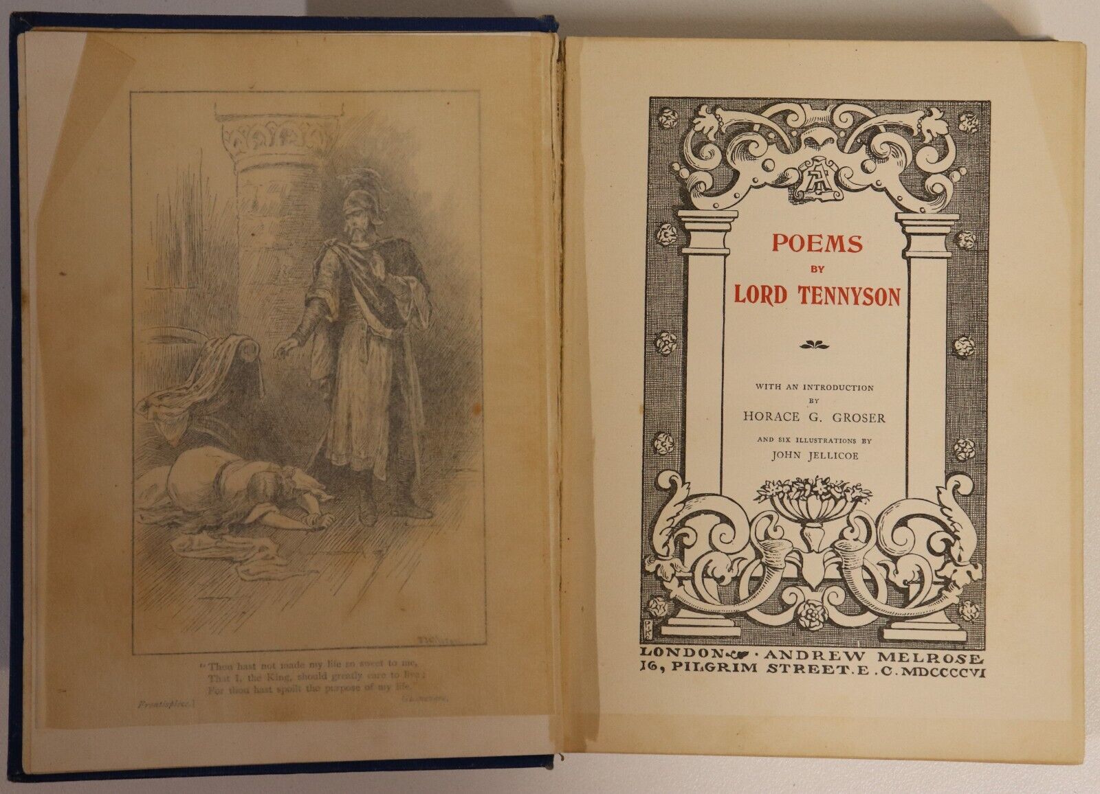 Poems by Lord Tennyson - 1906 - Antique Poetry Book