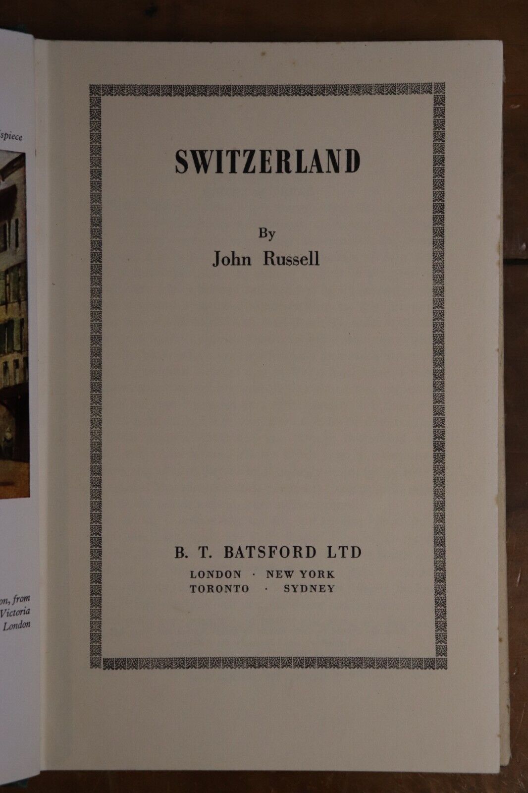 Switzerland by John Russell - BT Batsford - 1950 - Antique Travel Book - 0