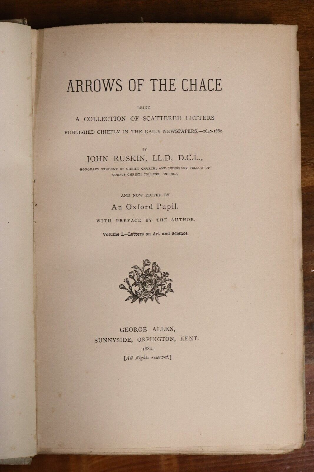 Arrows Of The Chase: Letters of John Ruskin - 1880 - 1st Edition Literature Book - 0