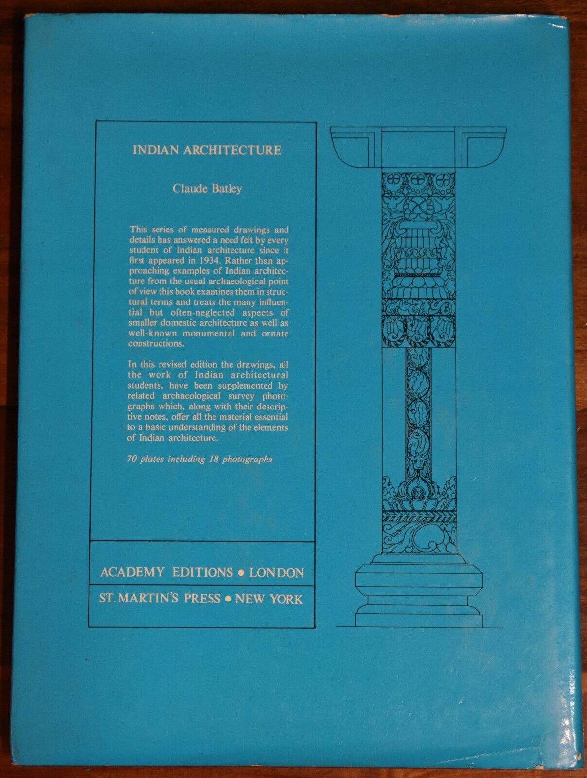 Indian Architecture by Claude Batley - 1973 - Vintage Architecture Book