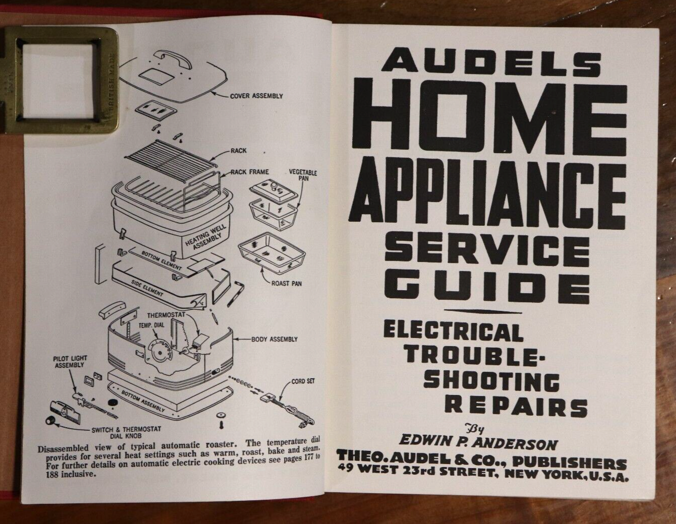 1954 Audels Home Appliance Service Guide Vintage Repair Reference Book - 0