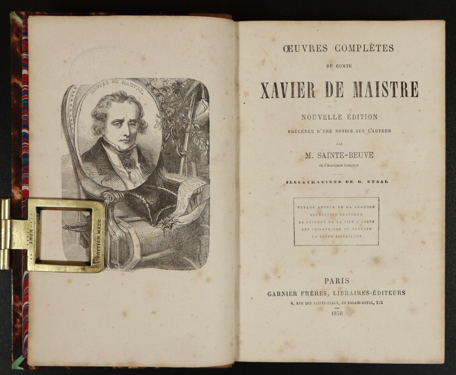 1870 Oeuvres Completes Du Conte Xavier De Maistre Antiquarian French Book - 0
