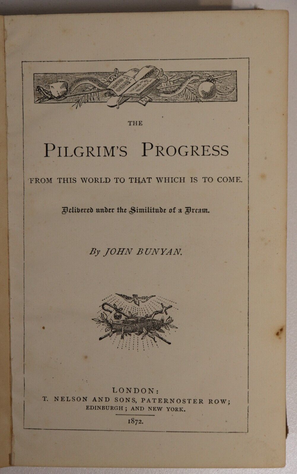 The Pilgrim's Progress by John Bunyan - 1872 - Antique Book - 0