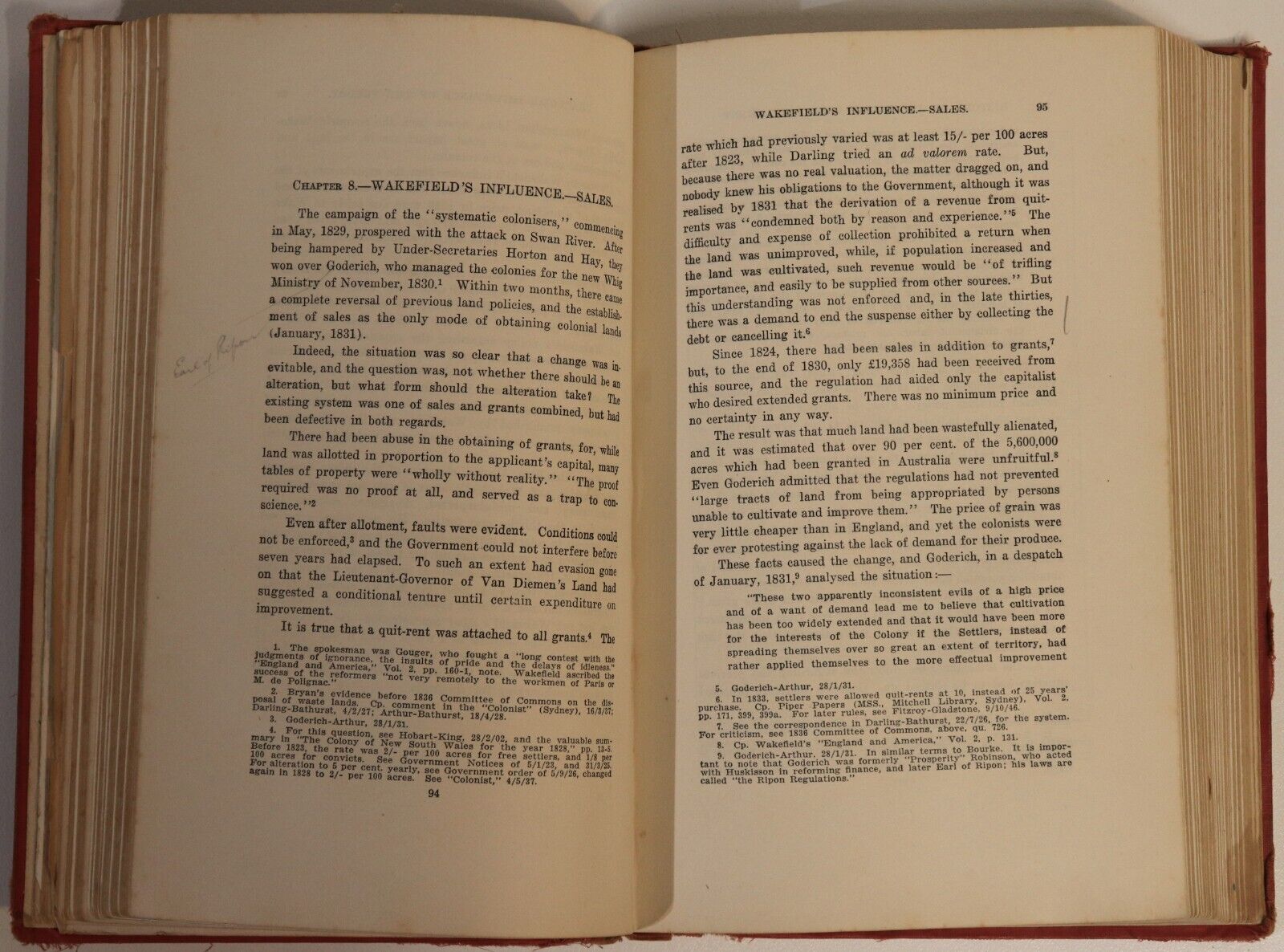 1924 History Of Australian Land Settlement 1788 to 1920 Antique History Book