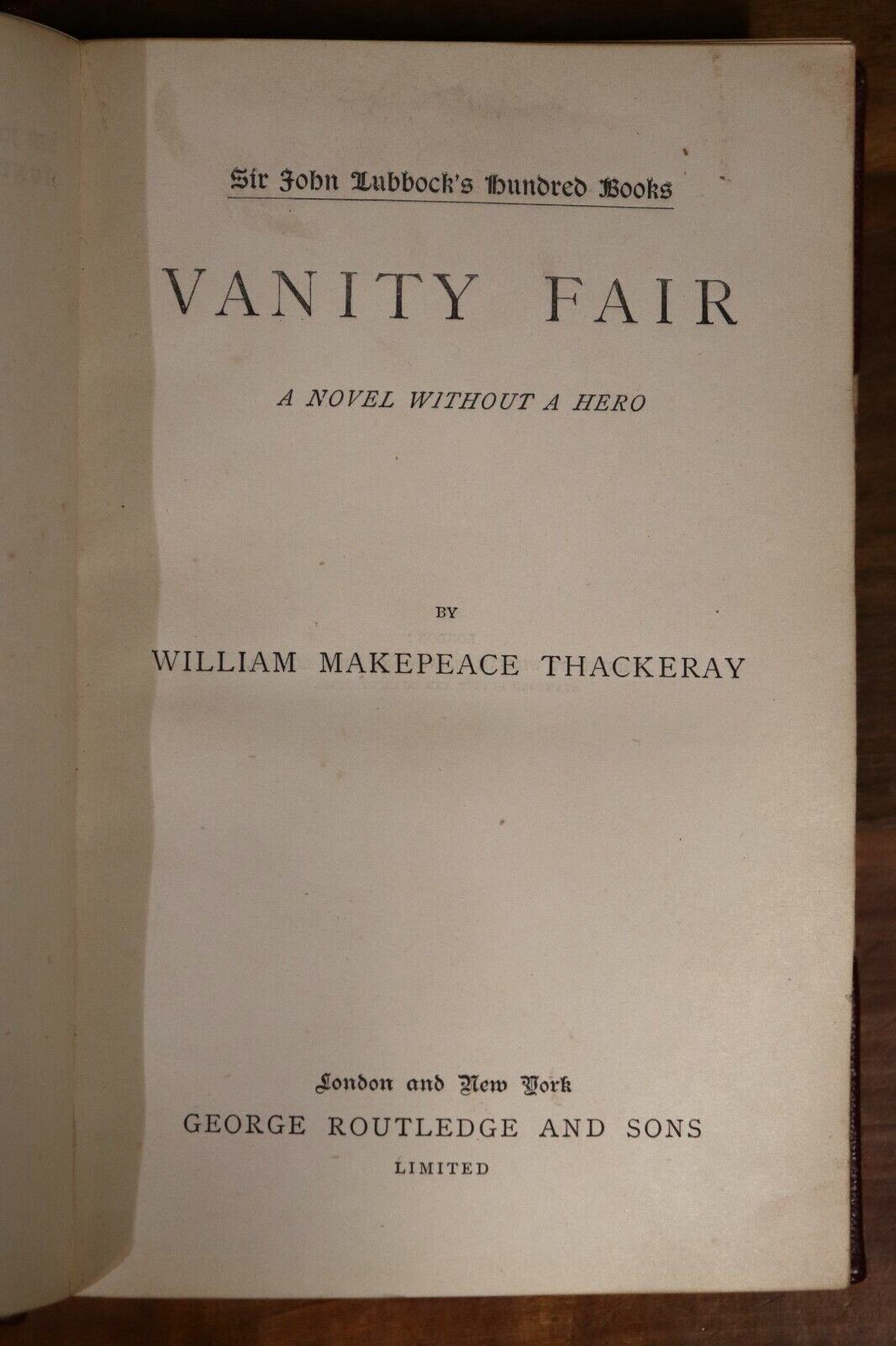 Vanity Fair by William Makepeace Thackeray - c1900 - Antique Fiction Book - 0