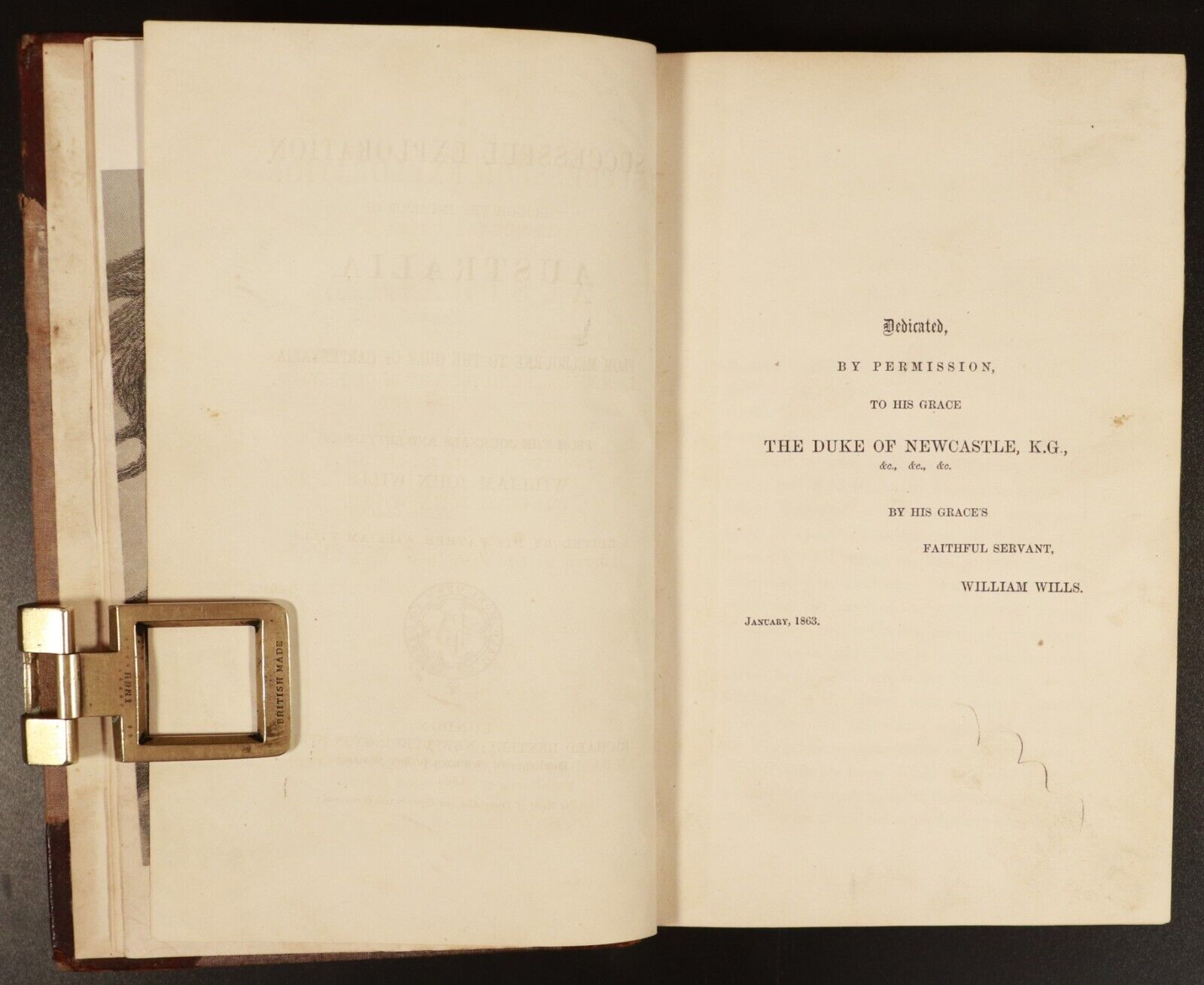 1863 Successful Exploreration Through Interior Of Australia Antiquarian Book 1st