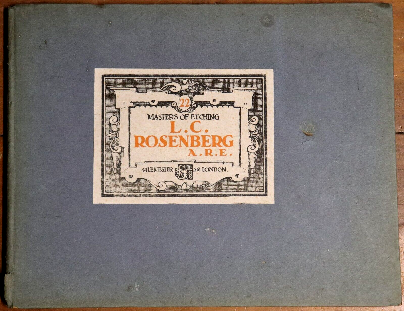 Modern Masters Of Etching: LC Rosenberg - 1929 - Antique Art History Book