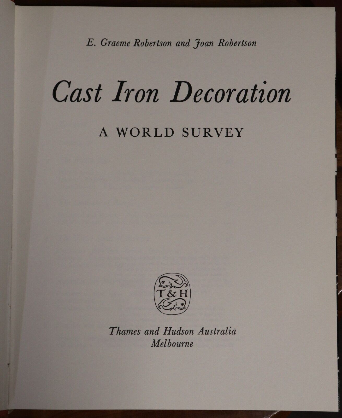 Cast Iron Decoration by E&J Robertson - 1977 - Architectural History Book - 0