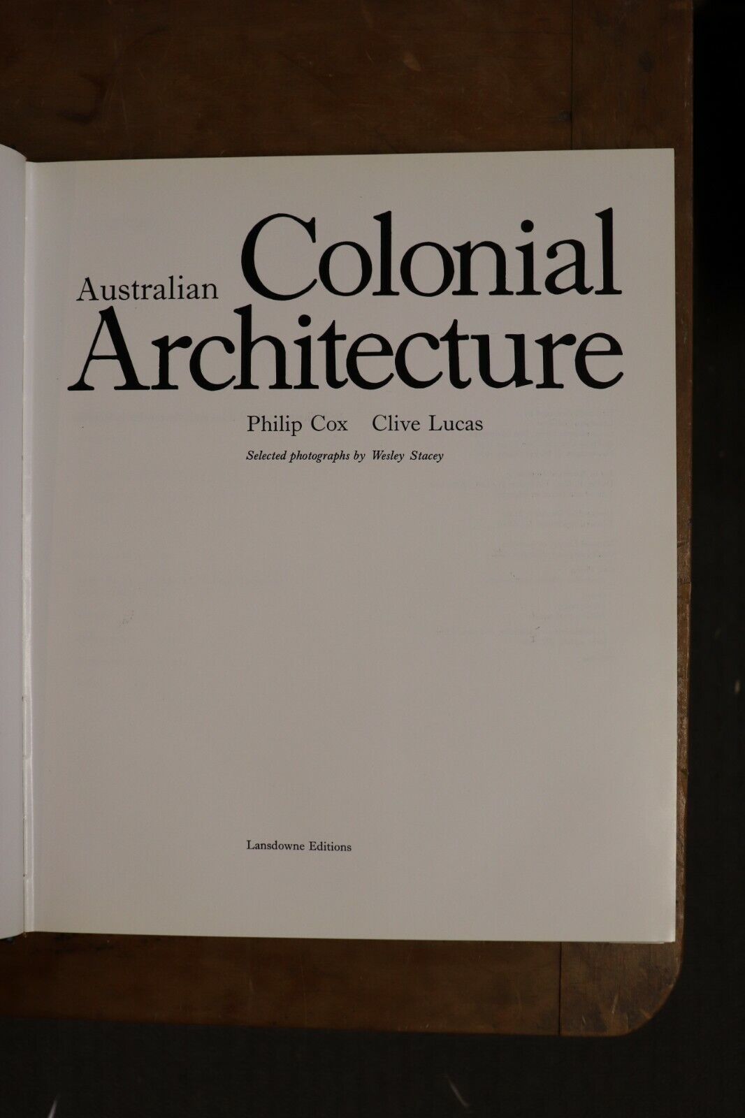 Australian Colonial Architecture - 1978 - 1st Edition Architecture Book