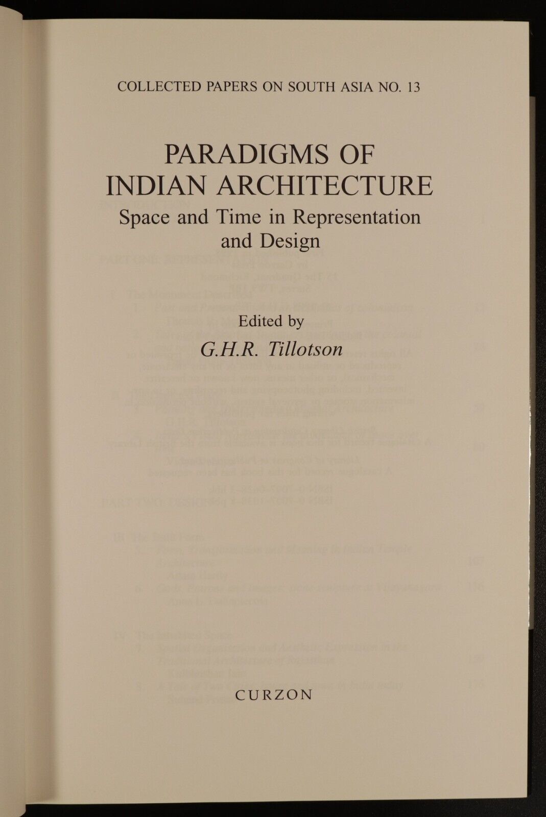 1998 Paradigms Of Indian Architecture by Tillotson 1st Edition Architecture Book - 0