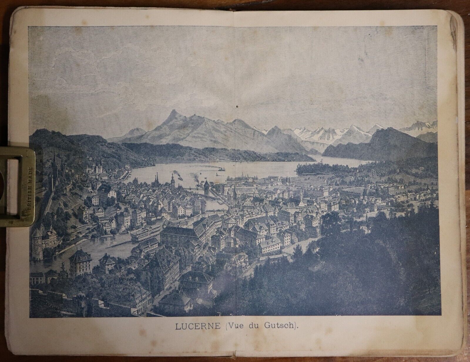 Guide To Lucerne, The Lake & Environs - 1894 - Antique Swiss Travel Book Maps