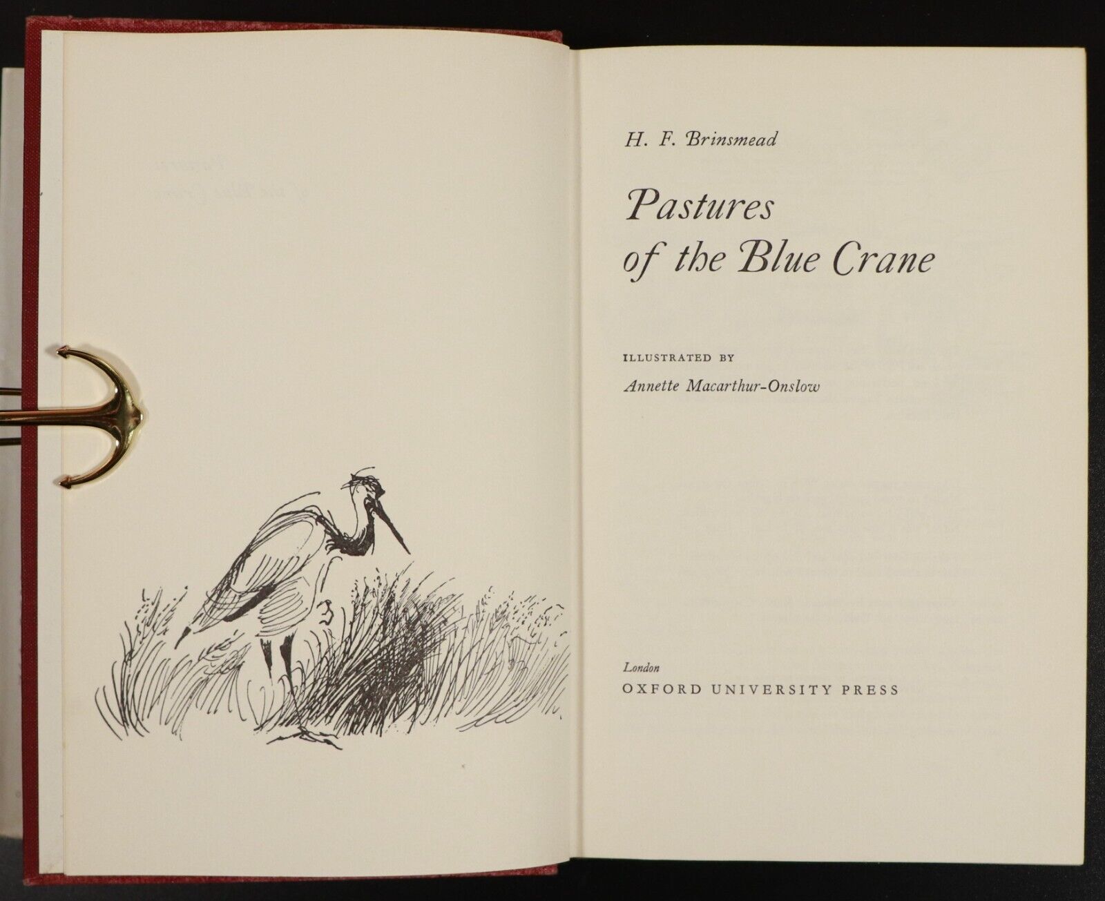 1965 Pastures Of The Blue Crane by H.F Brinsmead Vintage Australian Fiction Book