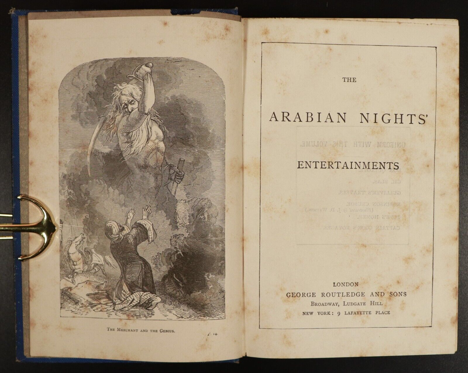 c1890 The Arabian Nights Entertainments Antique Middle Eastern Folklore Book - 0