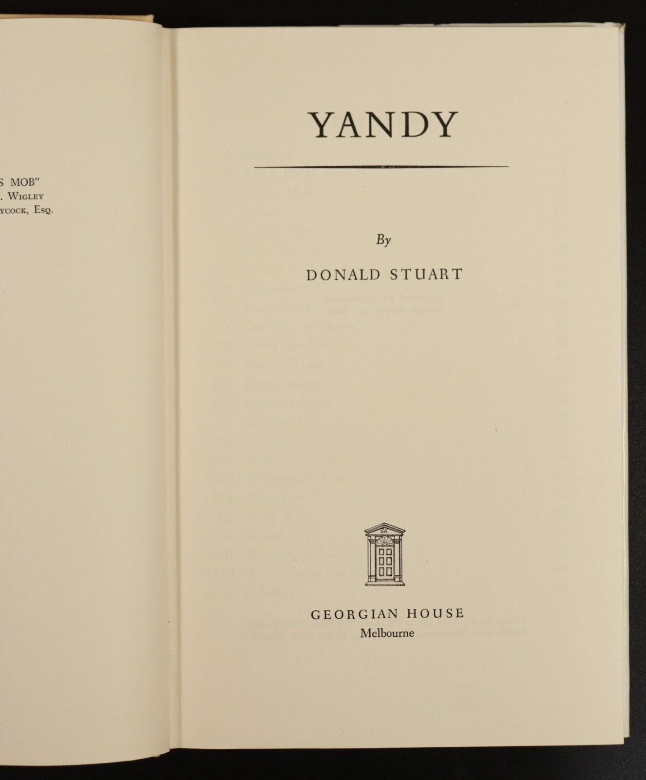 1959 Yandy by Donald Stuart Australian Aboriginal Documentary Novel Book 1st Ed.