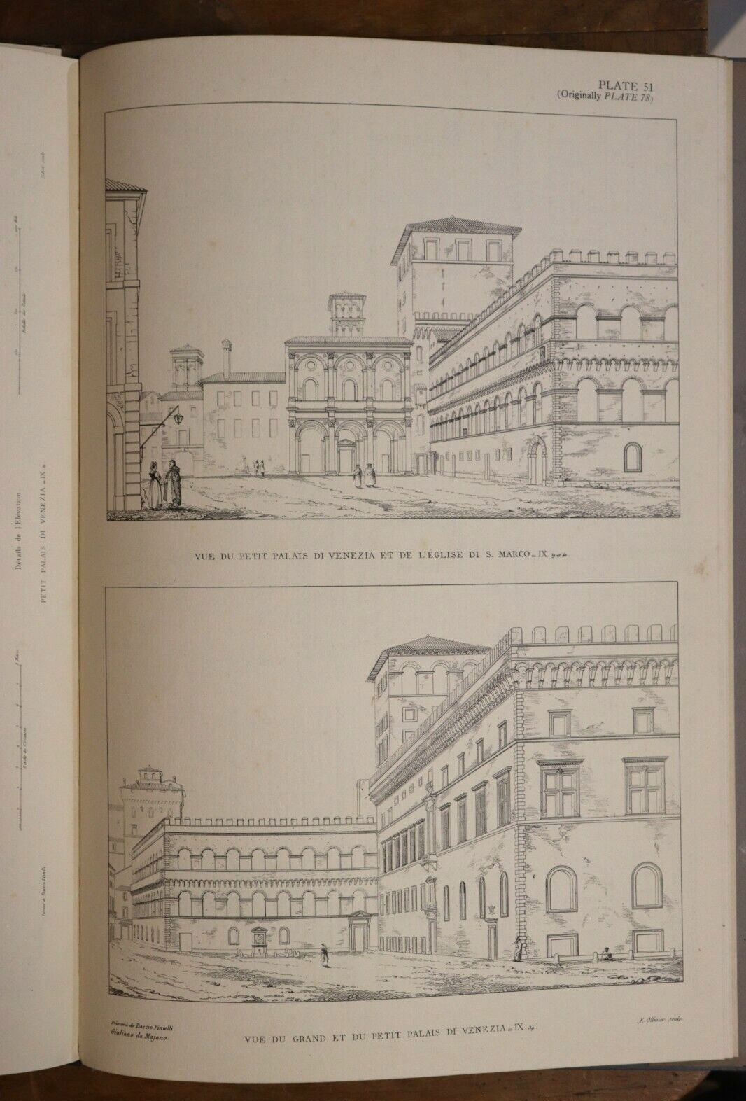 1928 4vol Edifices De Rome Moderne by Paul Letarouilly Architectural Books