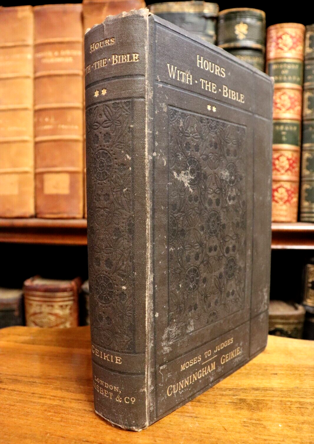 c1890 Hours With The Bible by Cunningham Geikie Antique Theology Book 1st Ed.