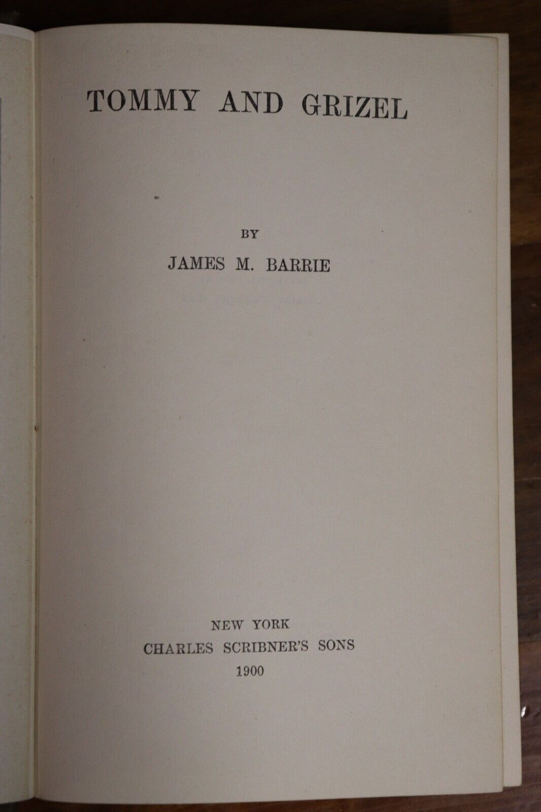 Tommy and Grizel by James Barrie - 1900 - Antique Literature Fiction Book