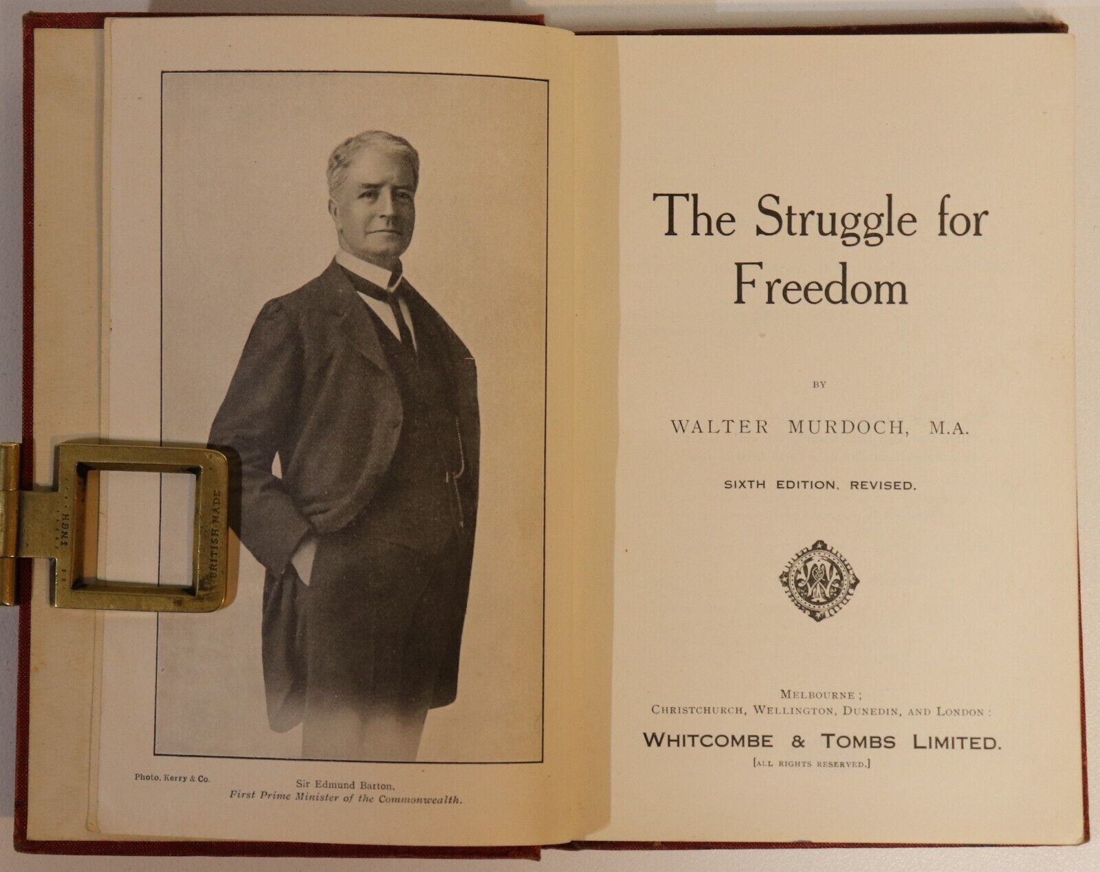 1911 The Struggle For Freedom by Walter Murdoch Antique Australian History Book - 0