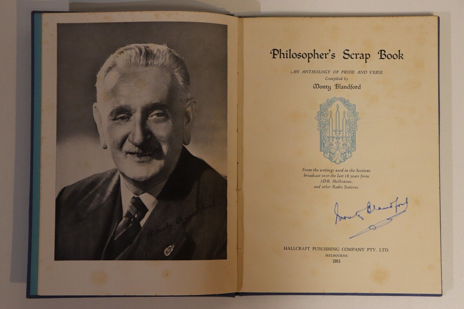 Philosopher's Scrap Book by M Blandford - 1951 - Signed Vintage Literature Book - 0