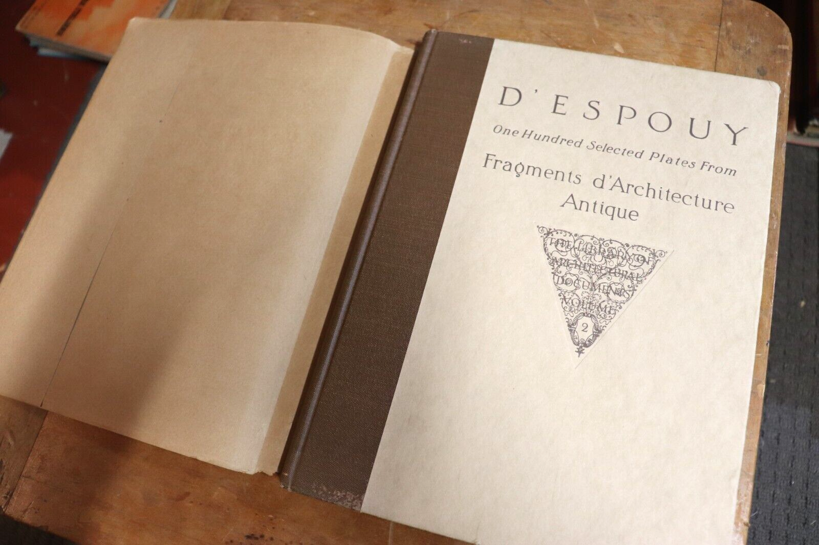 1923 D'Espouy: Fragments D'Architecture Antique 1st Edition Reference Book