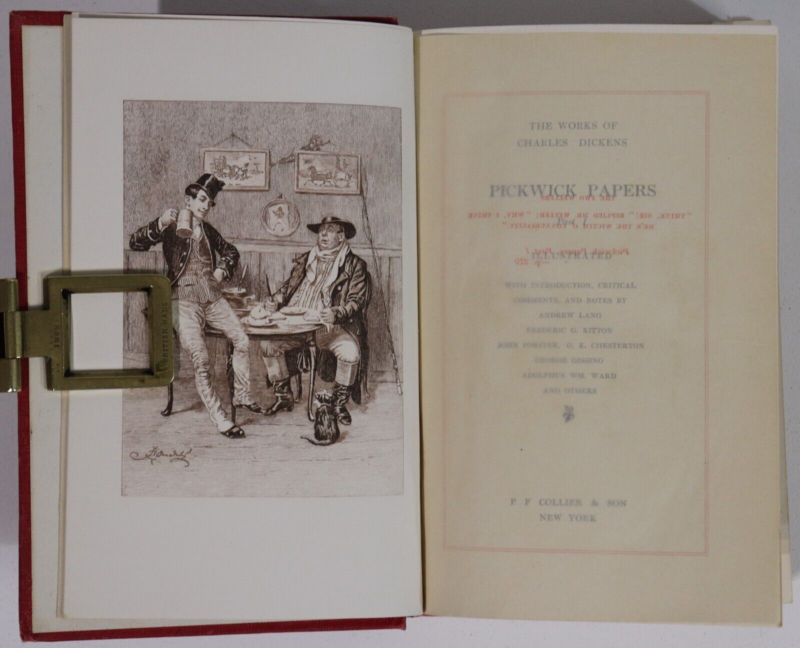 Pickwick Papers by Charles Dickens - 1911 - 2 Vol. Antique Fiction Book Set