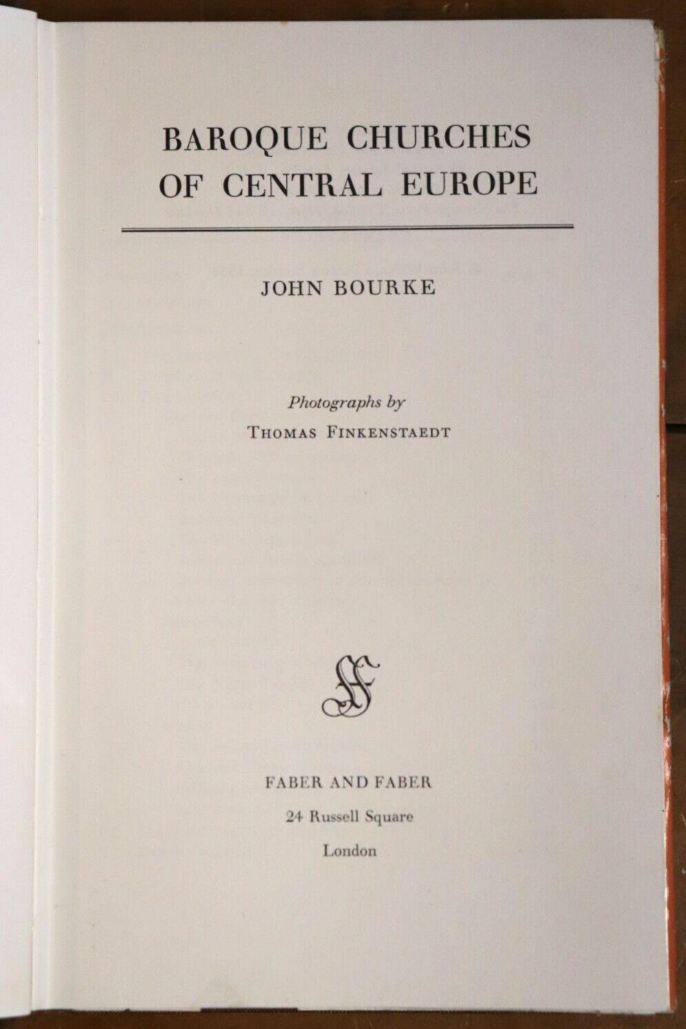 1958 Baroque Churches Of Central Europe Antique Architecture Book 1st Edition - 0