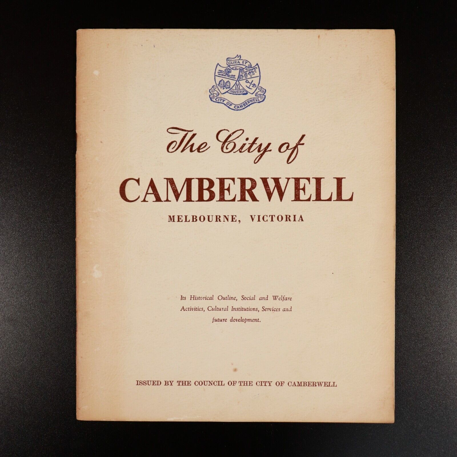 1952 The City Of Camberwell Australian Melbourne Local History Book