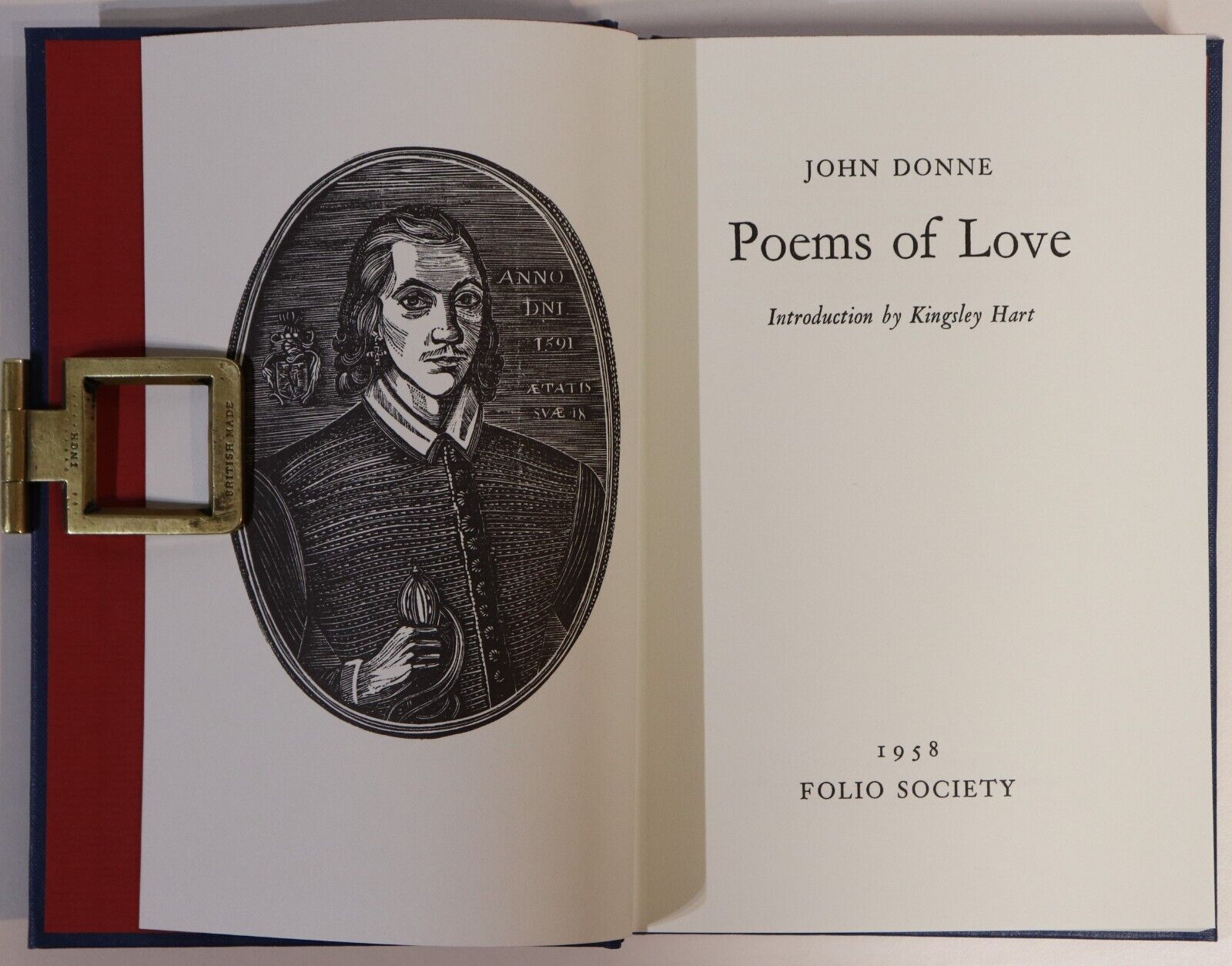 John Donne: Poems Of Love - 1990 - Folio Society - Poetry Book