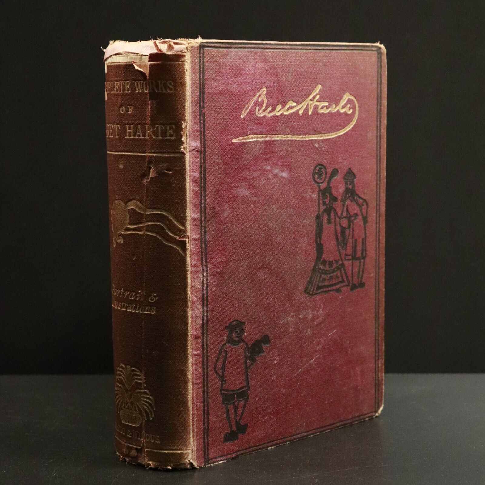 c1872 Works Of Bret Harte In Prose & Poetry Antique American Literature Book