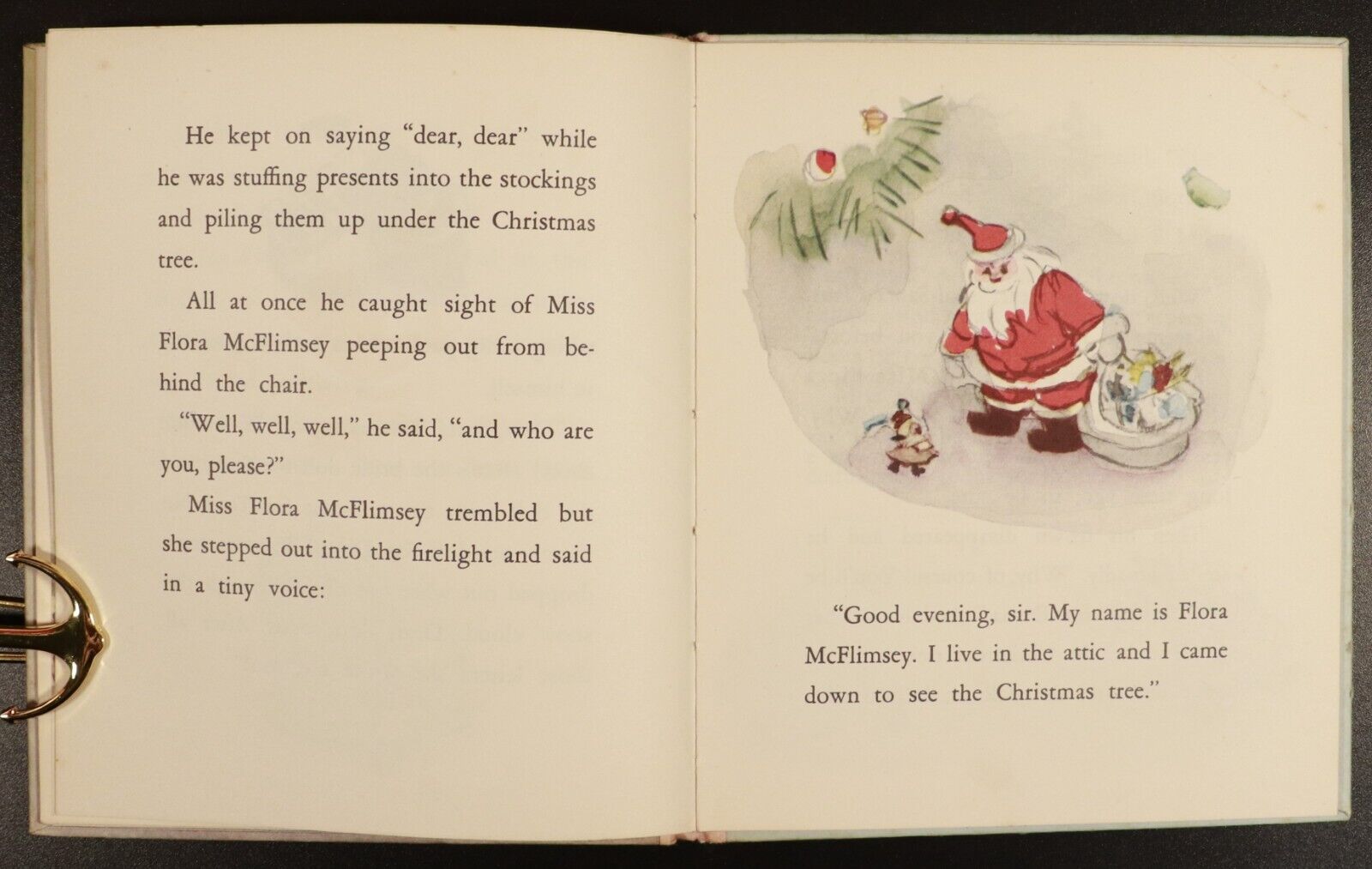 1961 Miss Flora McFlimsey's Christmas Eve Vintage Childrens Book 1st UK Edition