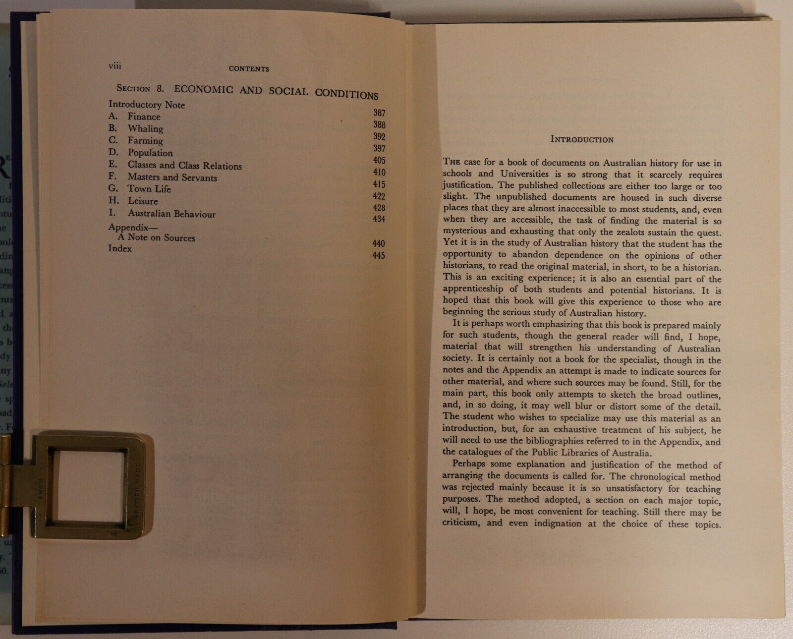 Select Documents In Australian History - 1969 - Australian History Book Set