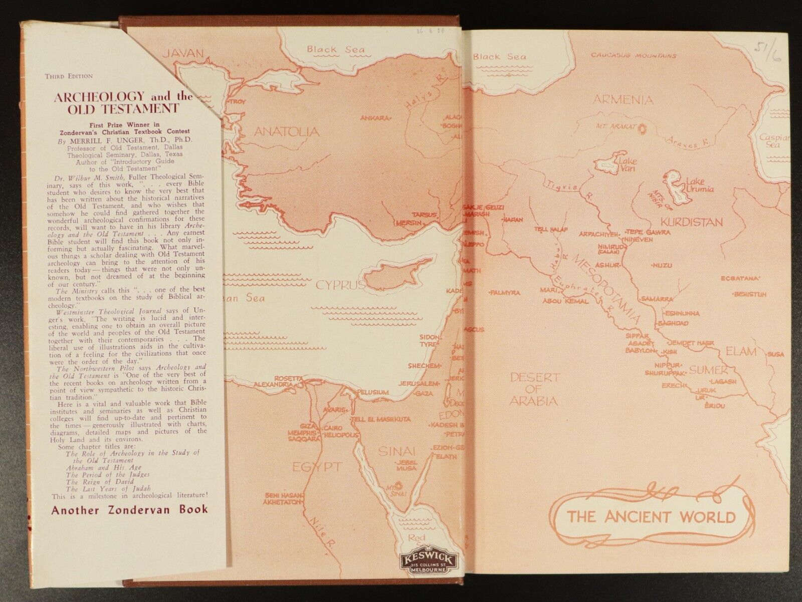 1956 Archeology & The Old Testament - Archaeology & Religious History Book