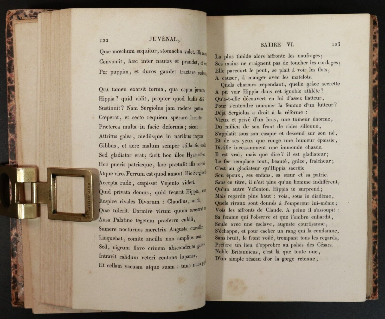 1826 Satires De Juvénal Traduites En Vers Français Antiquarian Poetry Book